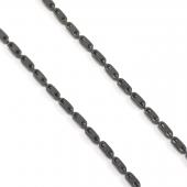 Non magnetic Hematite Beads, Flat Oval, black, 3x6x2mm, Hole:Approx 1mm, Length:Approx 15.7 Inch, Approx 62PCs/Strand, Sold By Strand